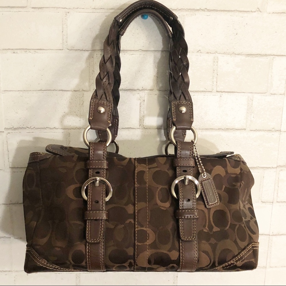 Authentic Coach Optic Signature Chelsea Handbag